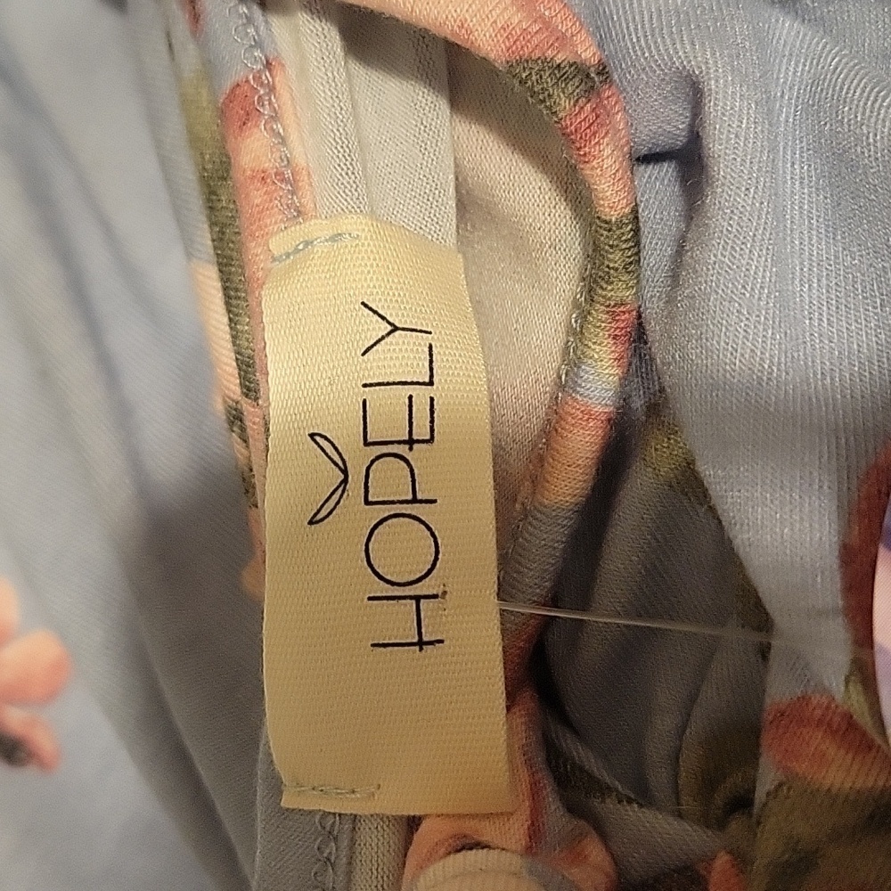 Hopley Floral Spaghetti Strap Tank Top With Knot on the Side Detail-S & L - Picture 9 of 14